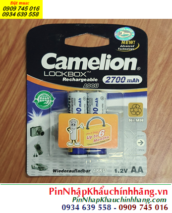 Camelion NH-AA2700LBP2 _Pin sạc AA2700mAh 1.2v LockBox (Loại vỉ 2viên)